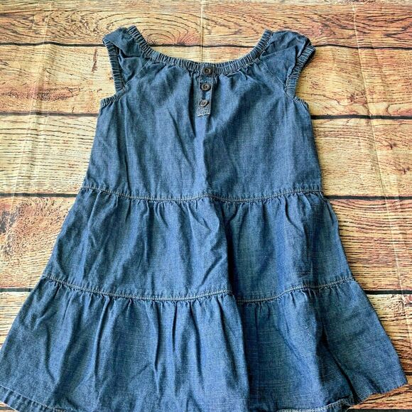Cherokee Girl’s Blue Denim Jean Dress Kid’s Toddler Size 2T - Picture 1 of 5